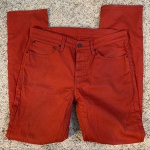 Levi’s 511 Rust Colored Jeans W34 L32